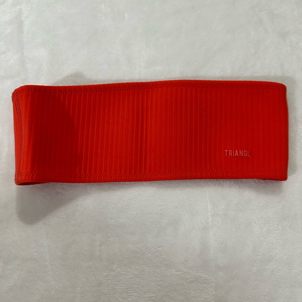 Triangl Red Bandeau Bikini Top
